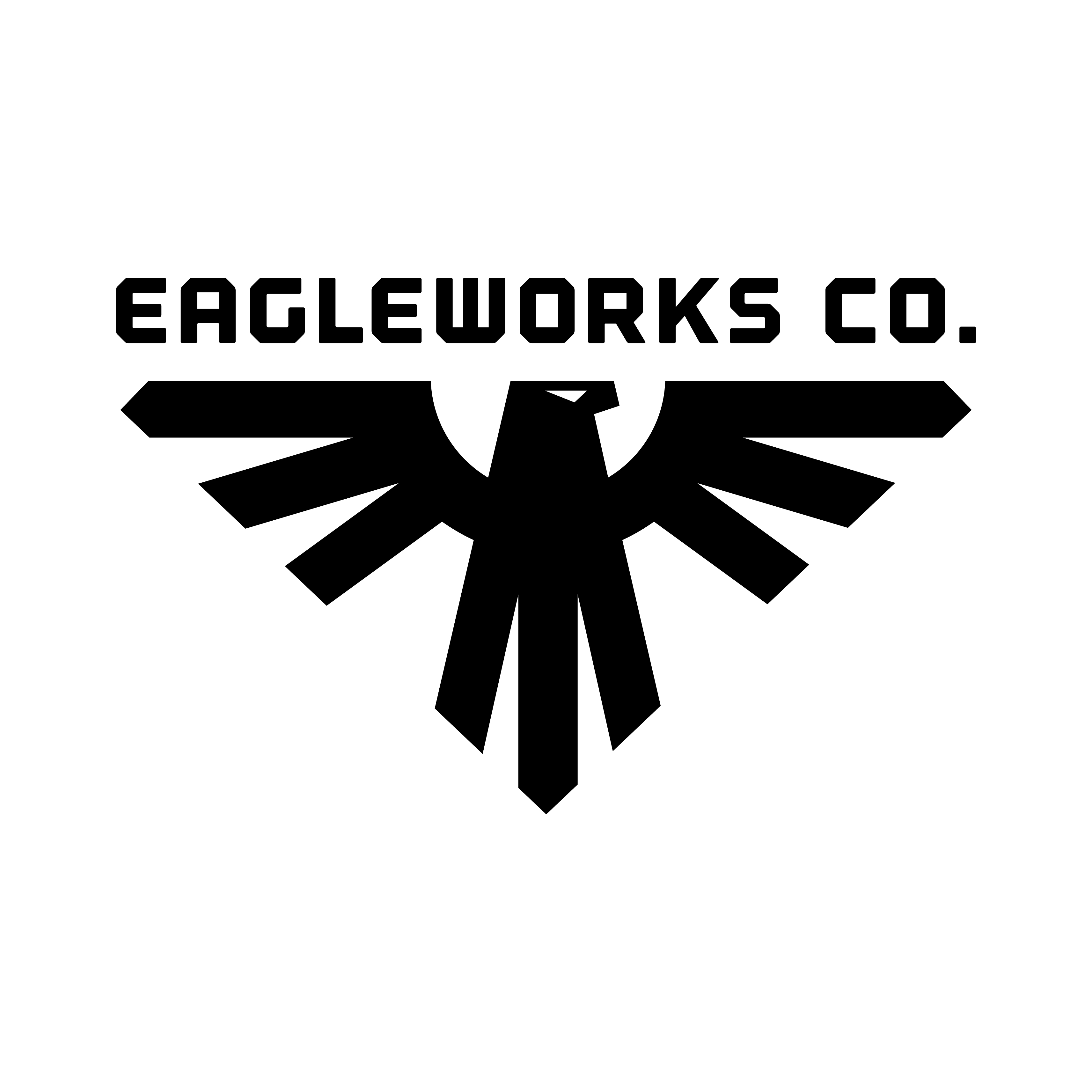 Eagleworks Logo B&W logo design by logo designer Rob Wolford for your inspiration and for the worlds largest logo competition