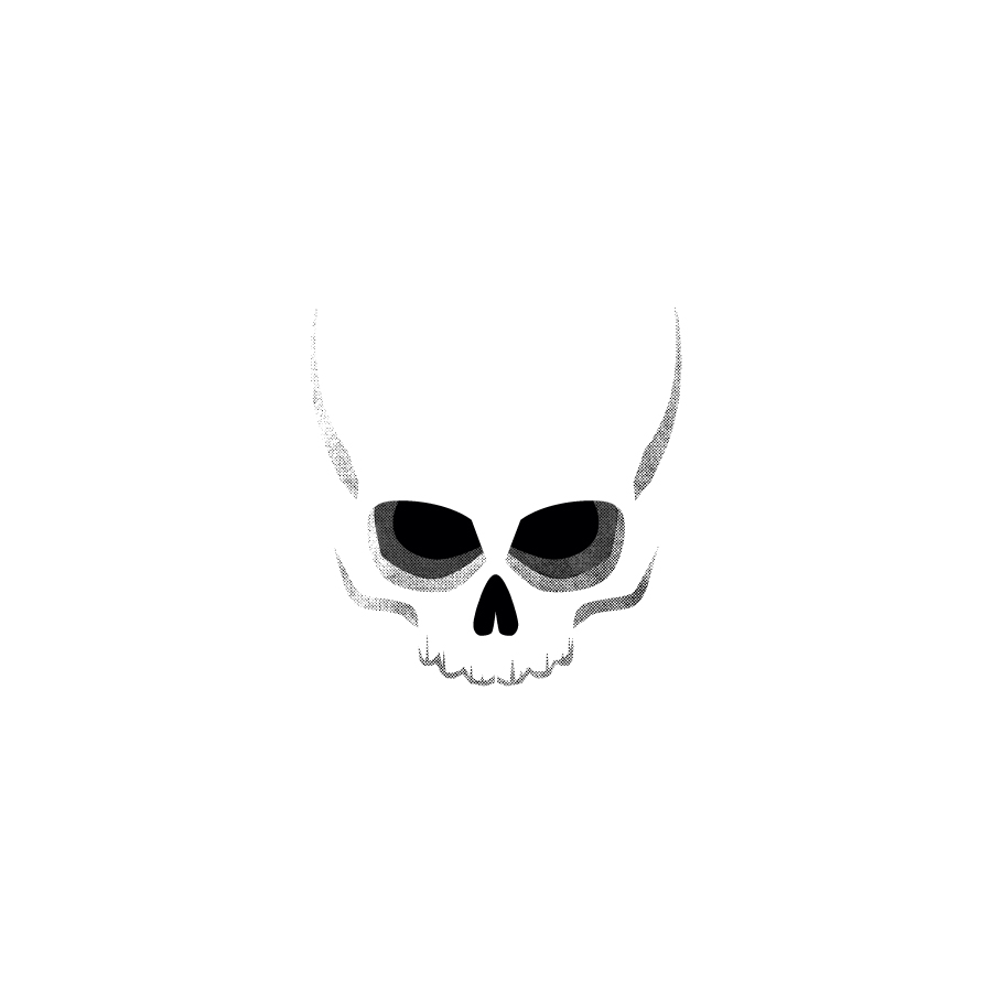 Skull logo design by logo designer Jimmy Henderson Studio for your inspiration and for the worlds largest logo competition