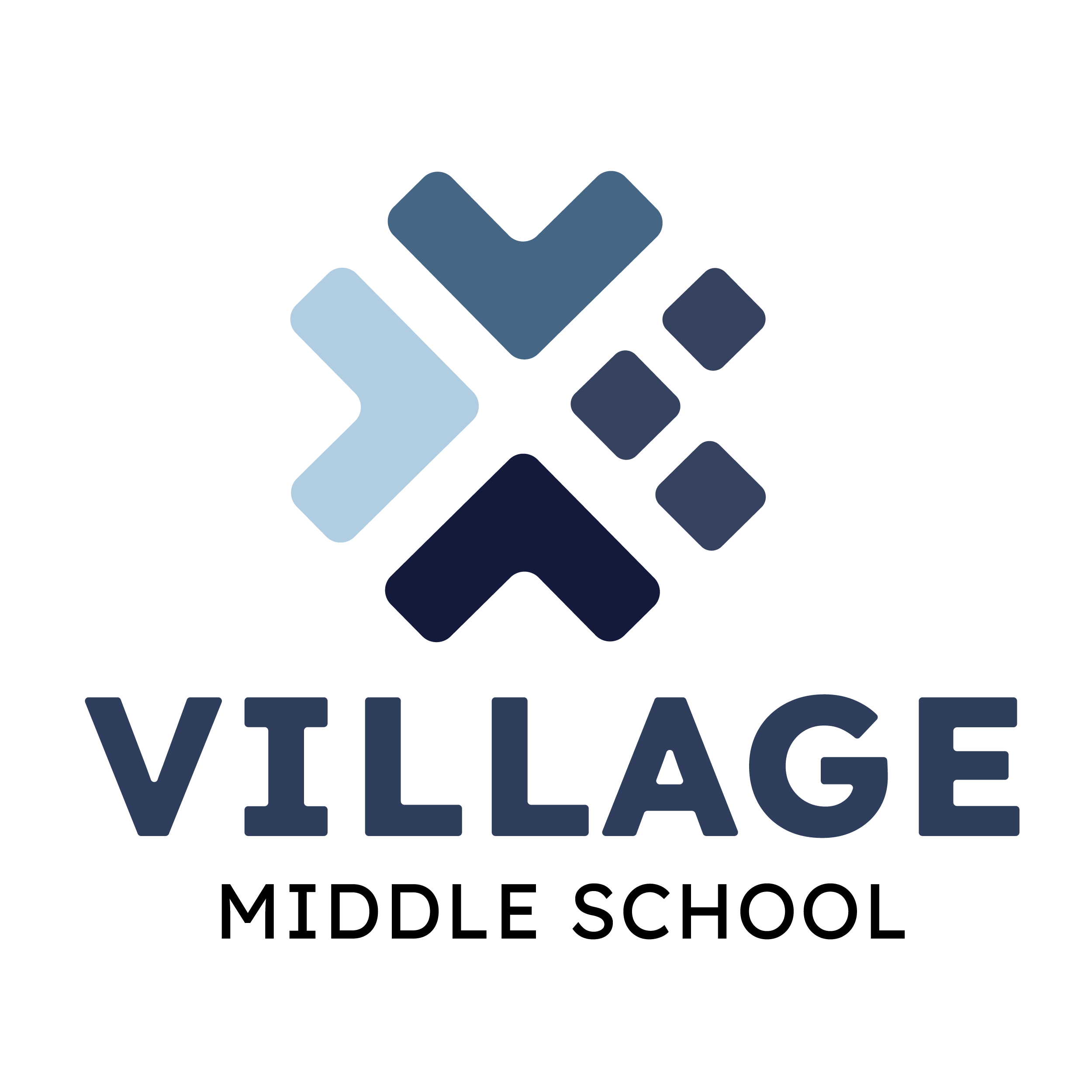 The Village Middle School Logo logo design by logo designer Neon Pig Creative for your inspiration and for the worlds largest logo competition
