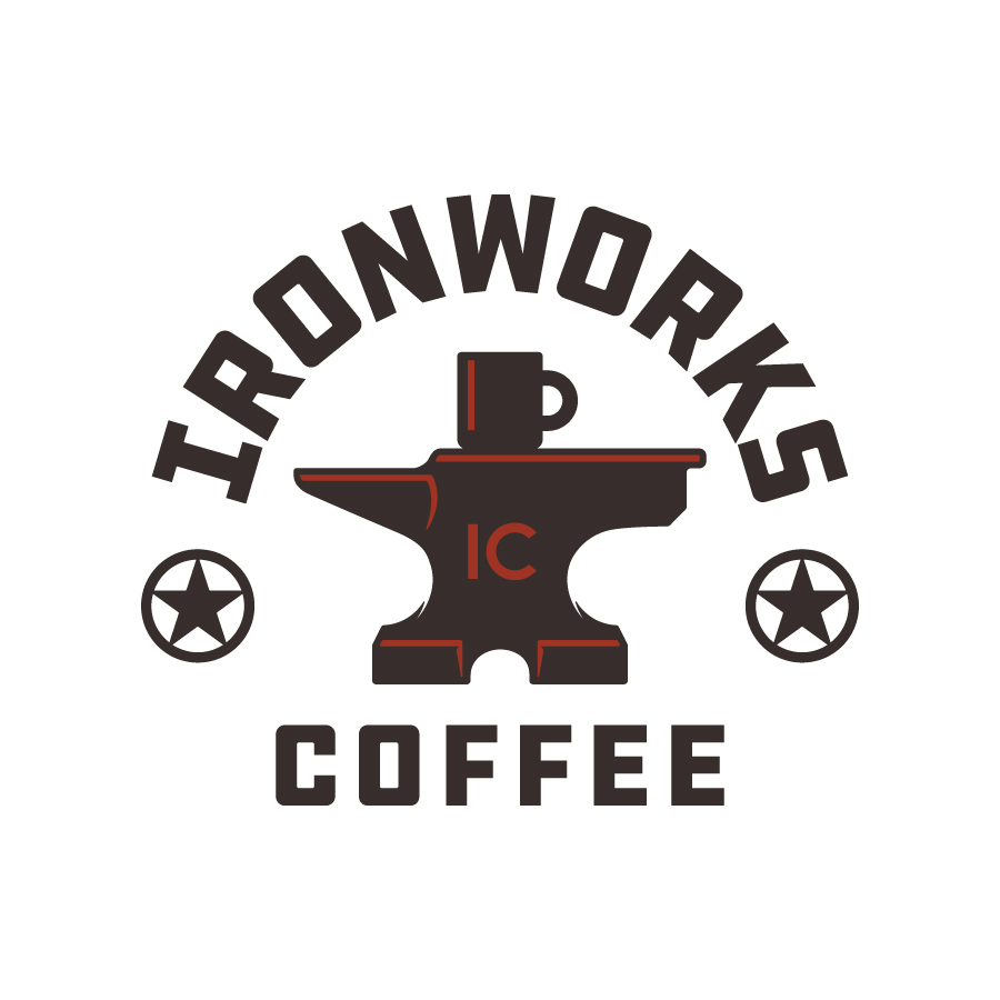 Ironworks Coffee logo design by logo designer Rollins Design Co. for your inspiration and for the worlds largest logo competition