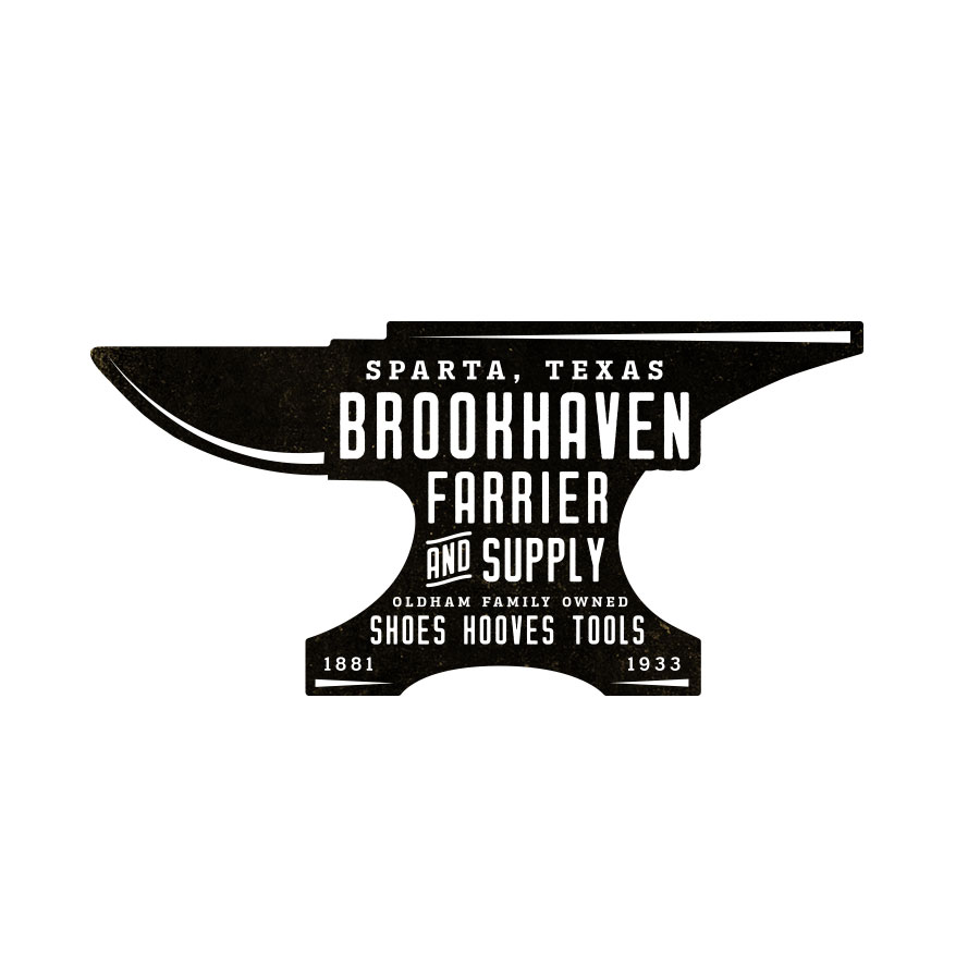 Brookhaven Farrier & Supply logo design by logo designer Zach Oldham Design for your inspiration and for the worlds largest logo competition
