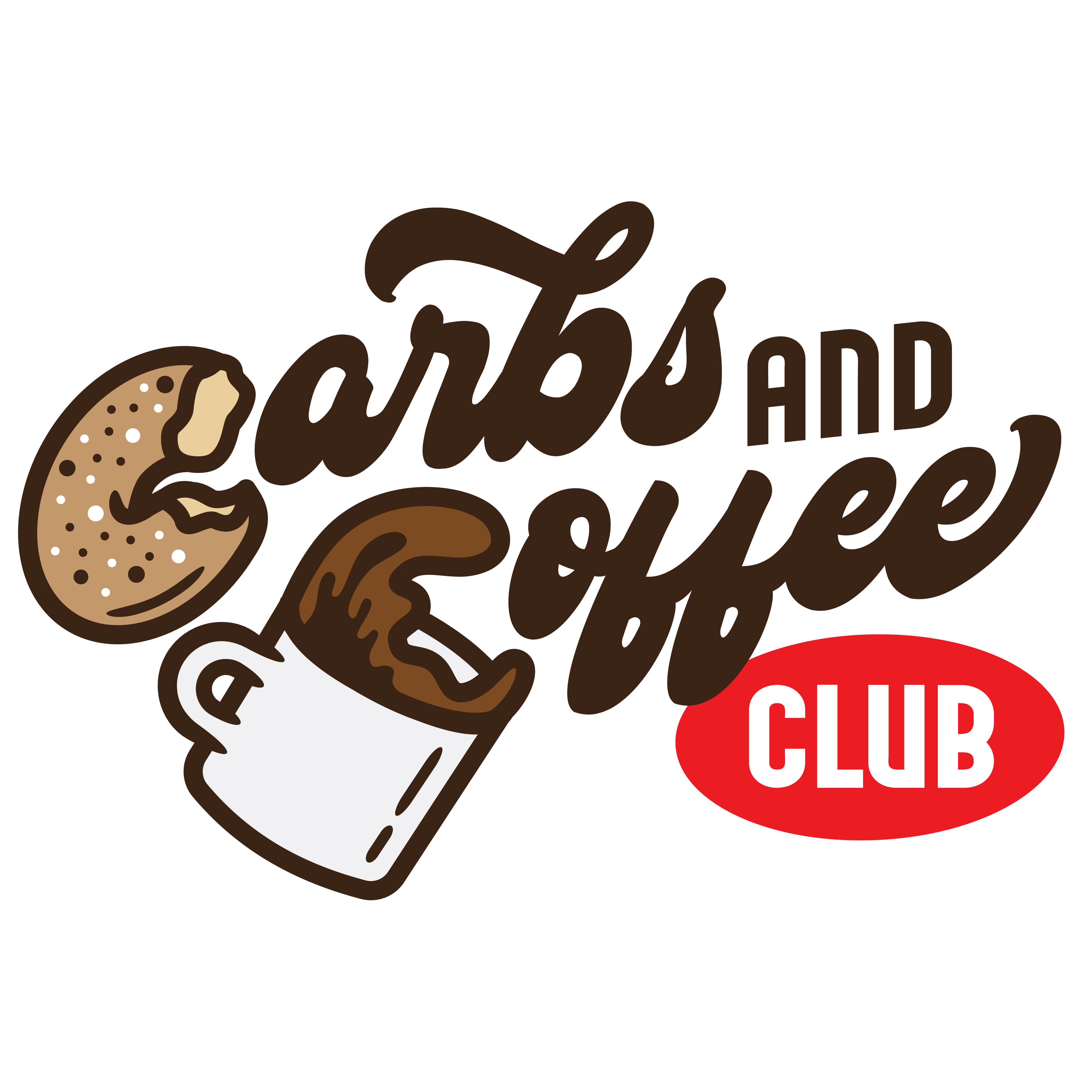 Carbs And Coffee Club Logo logo design by logo designer Stefanie Passo for your inspiration and for the worlds largest logo competition