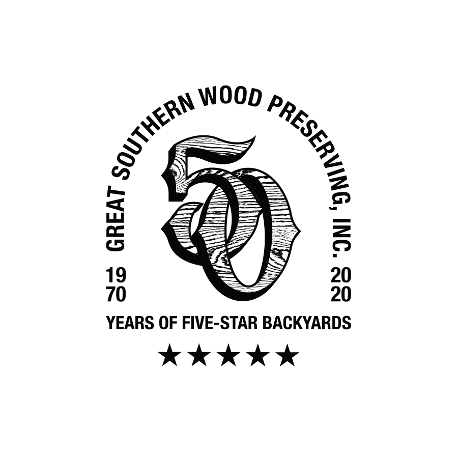 YellaWood 50th Emblem logo design by logo designer Telegraph Creative for your inspiration and for the worlds largest logo competition