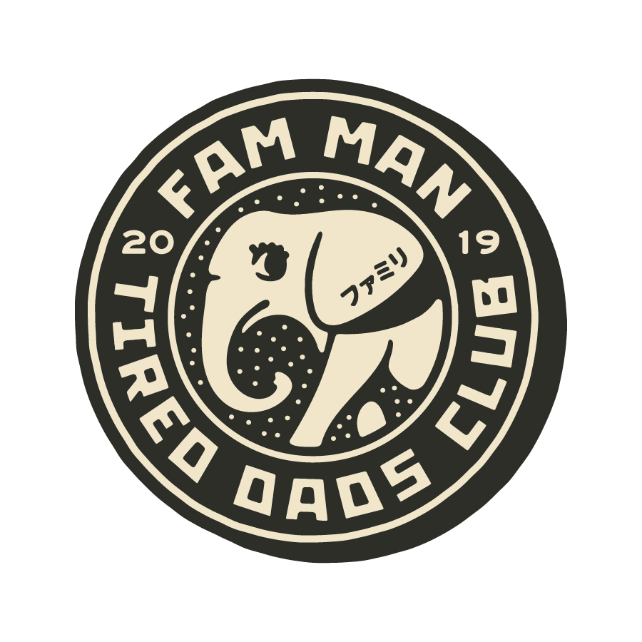 Fam Man badge logo design by logo designer Be Good Studio for your inspiration and for the worlds largest logo competition