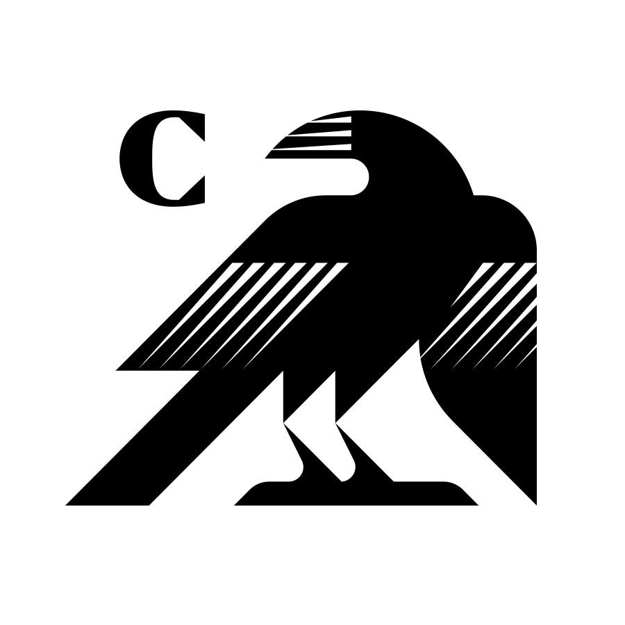 Crow logo design by logo designer Konstantin Reshetnikov for your inspiration and for the worlds largest logo competition