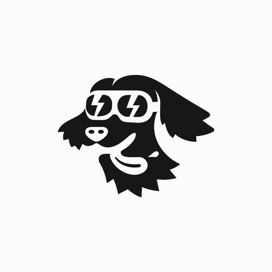 Aviator dog logo design by logo designer Patryk Belc for your inspiration and for the worlds largest logo competition