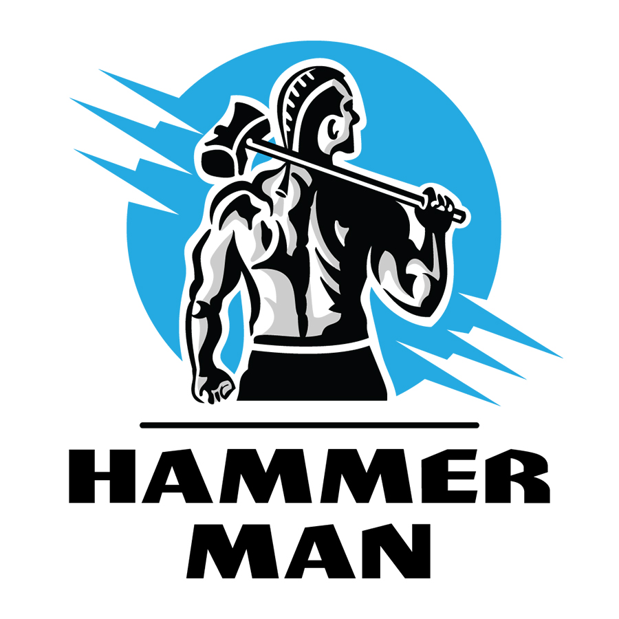 Warrior With Hammer Logo logo design by logo designer Dmitriy Dzendo for your inspiration and for the worlds largest logo competition