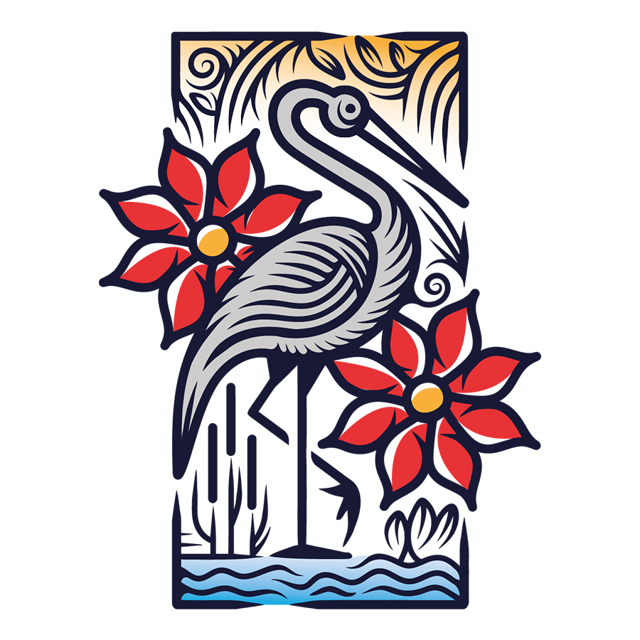 Stork And Flowers Logo logo design by logo designer Dmitriy Dzendo for your inspiration and for the worlds largest logo competition