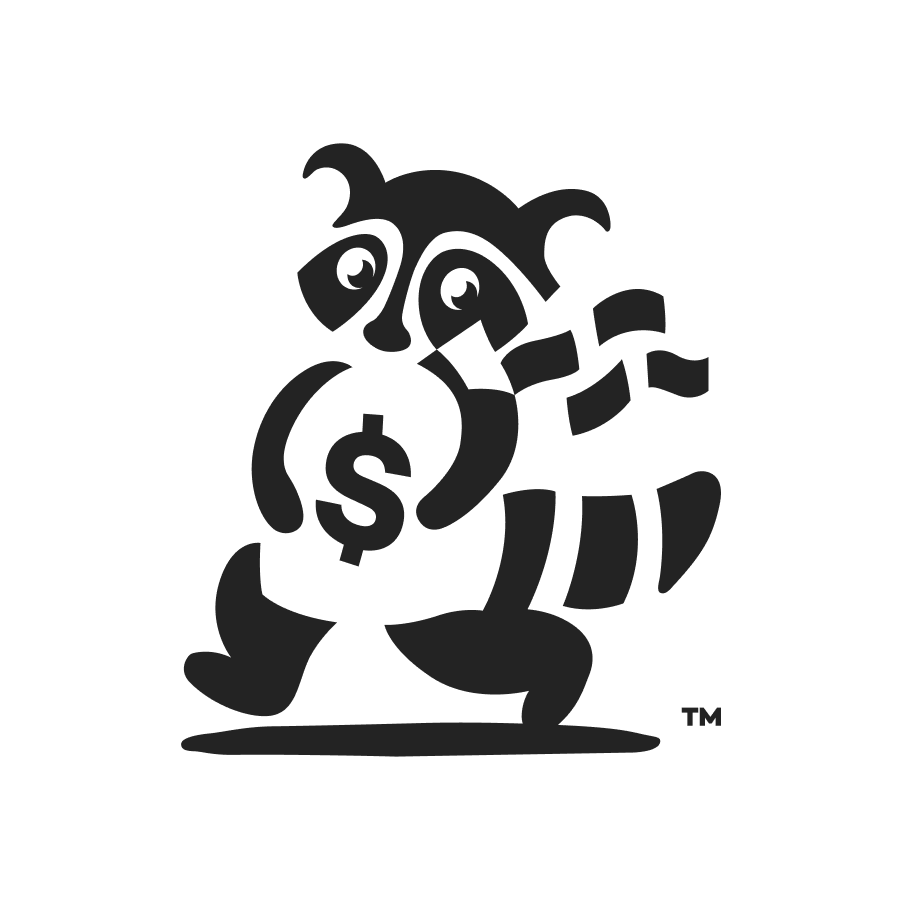 Raccoon bandit logo design by logo designer Trevor Nielsen for your inspiration and for the worlds largest logo competition