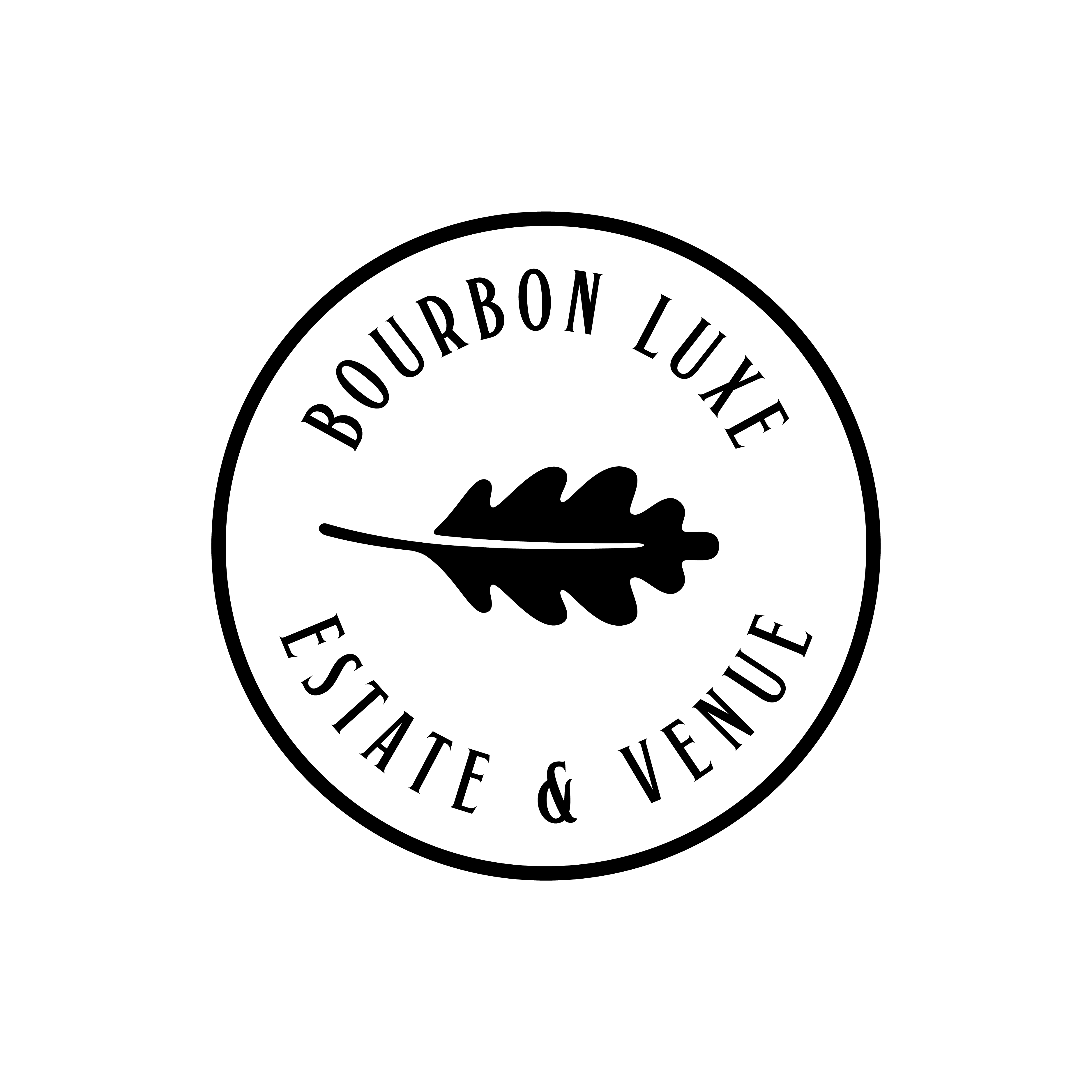 Bourbon Luxe Estate & Venue (Badge) logo design by logo designer Decree Design Co for your inspiration and for the worlds largest logo competition