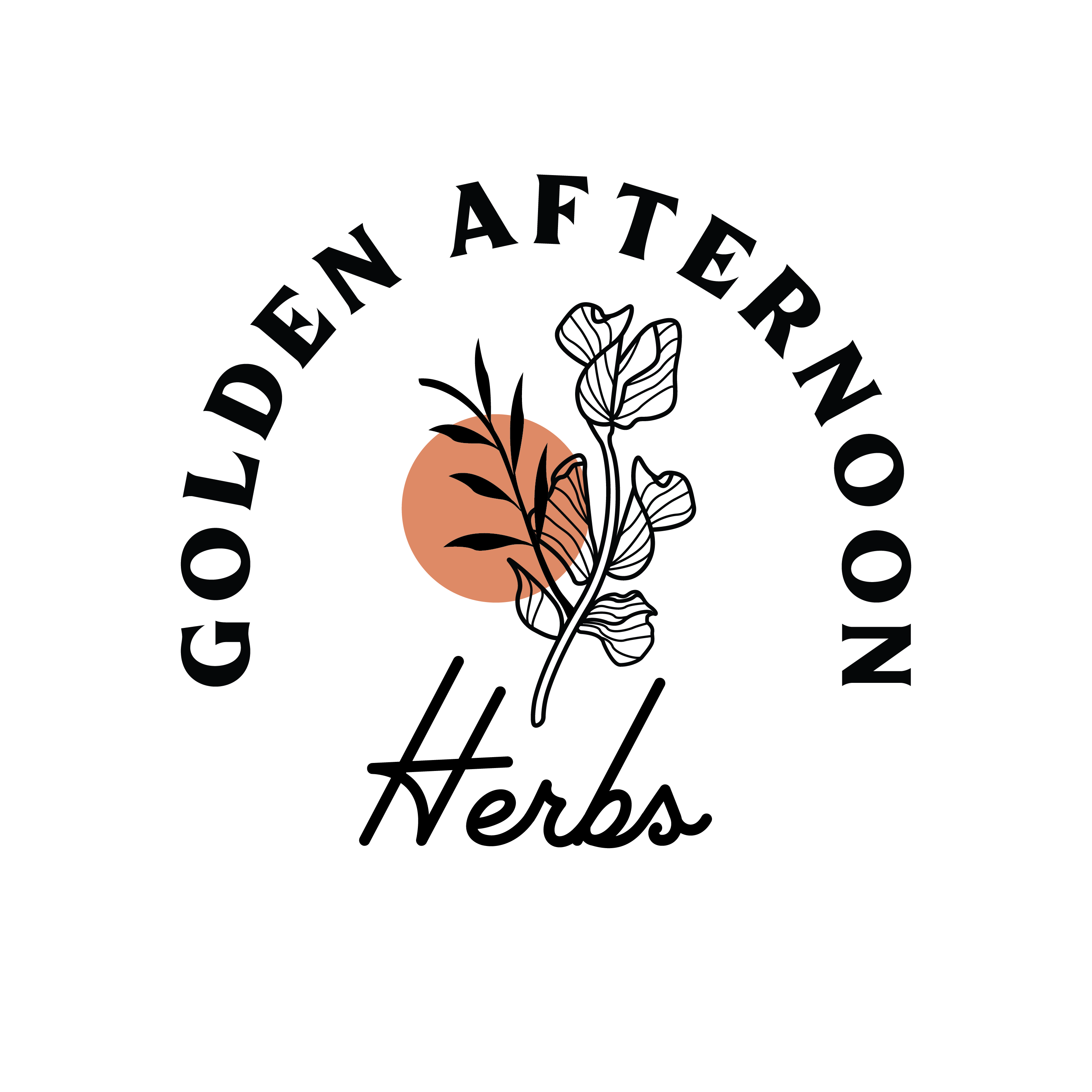Golden Afternoon Herbs logo design by logo designer Daphna Sebbane for your inspiration and for the worlds largest logo competition
