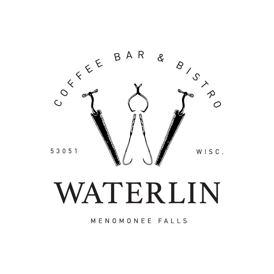 Waterlin Coffee Bar & Bistro logo design by logo designer Melody Rose Design for your inspiration and for the worlds largest logo competition