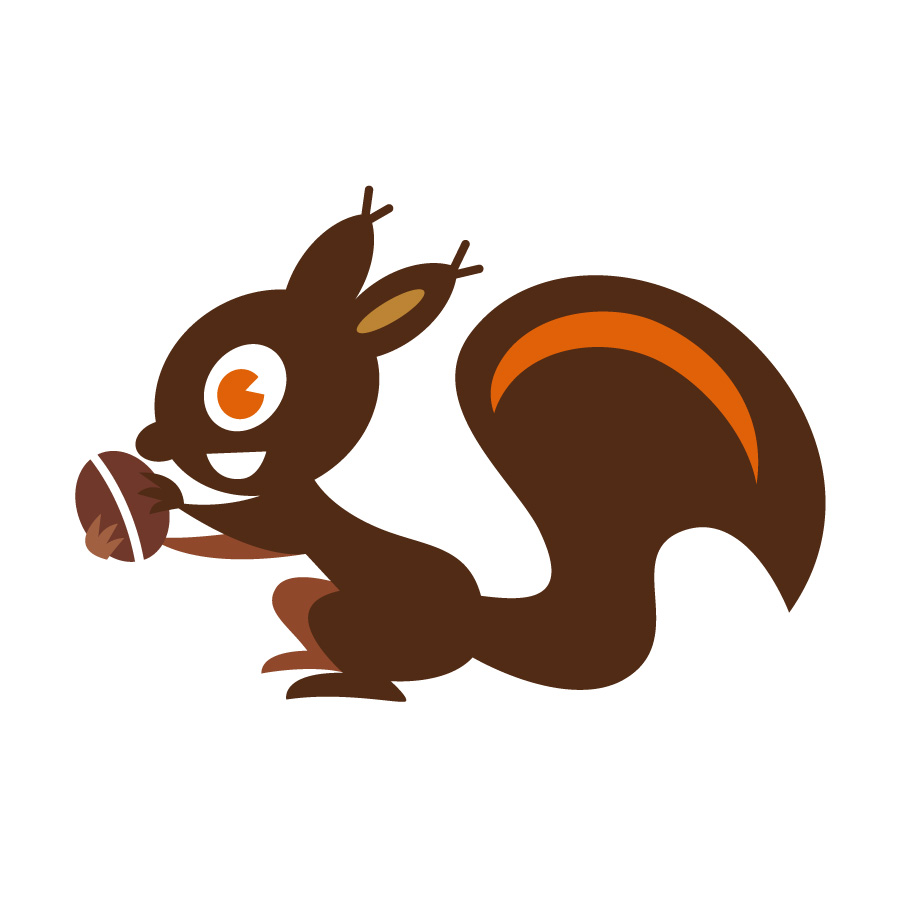 Squirrel logo design by logo designer Studio Trashline for your inspiration and for the worlds largest logo competition
