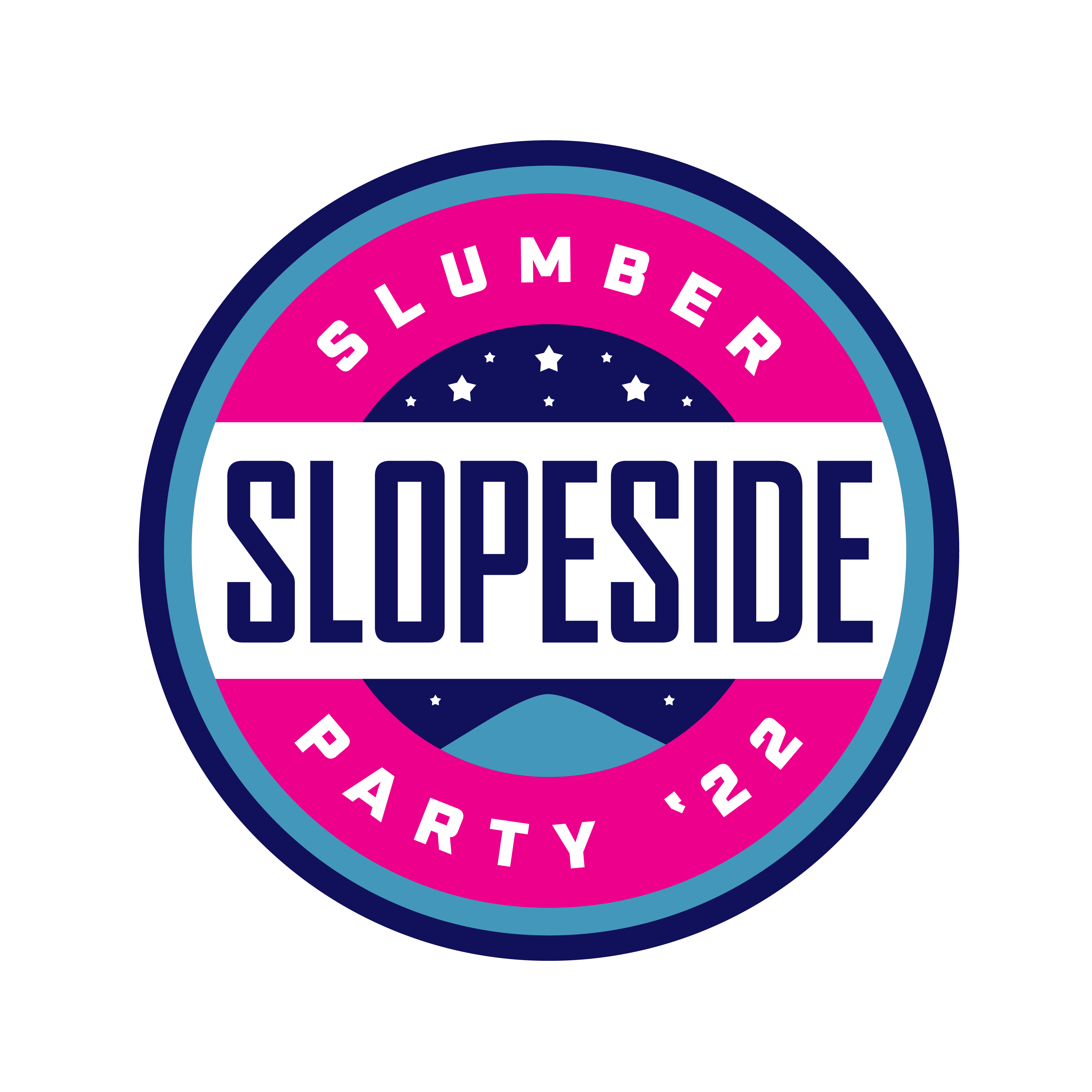Slopeside Slumber Party logo design by logo designer Pod Design Shop for your inspiration and for the worlds largest logo competition