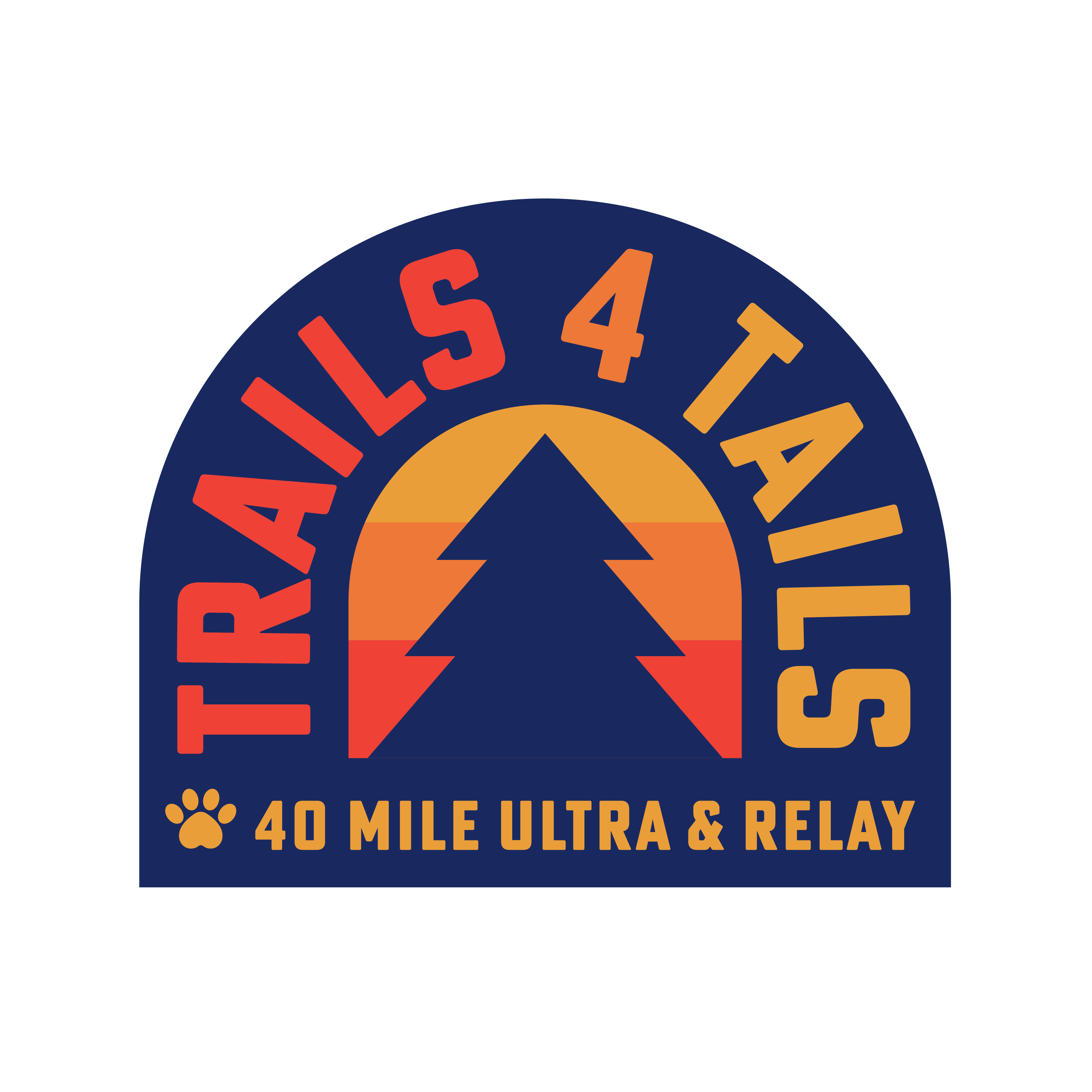 Trails 4 Tails 40 Mile Ultra logo design by logo designer Pod Design Shop for your inspiration and for the worlds largest logo competition