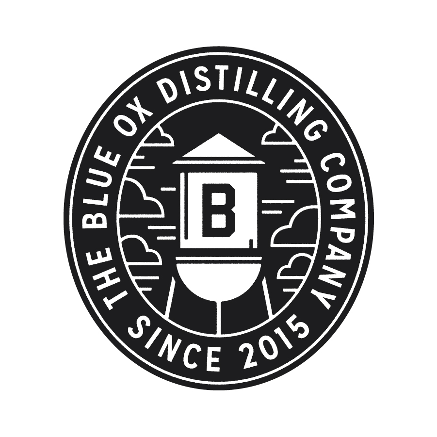 Blue Ox Distilling Co. logo design by logo designer Kevin Fluegel for your inspiration and for the worlds largest logo competition