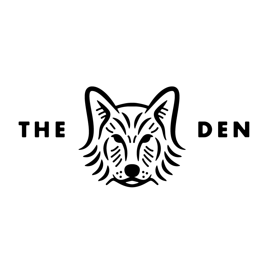 The Den Wolf Lockup logo design by logo designer Finletter Creative for your inspiration and for the worlds largest logo competition