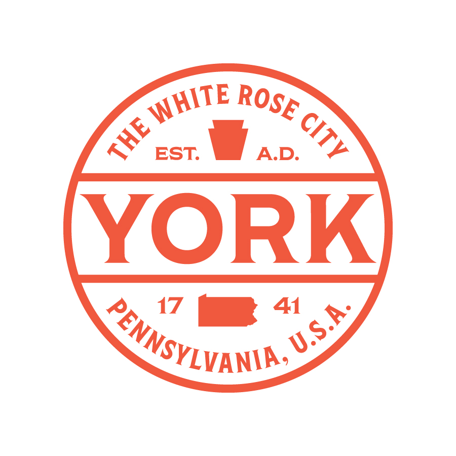 York, PA Badge One Color logo design by logo designer Alex Yarrish for your inspiration and for the worlds largest logo competition