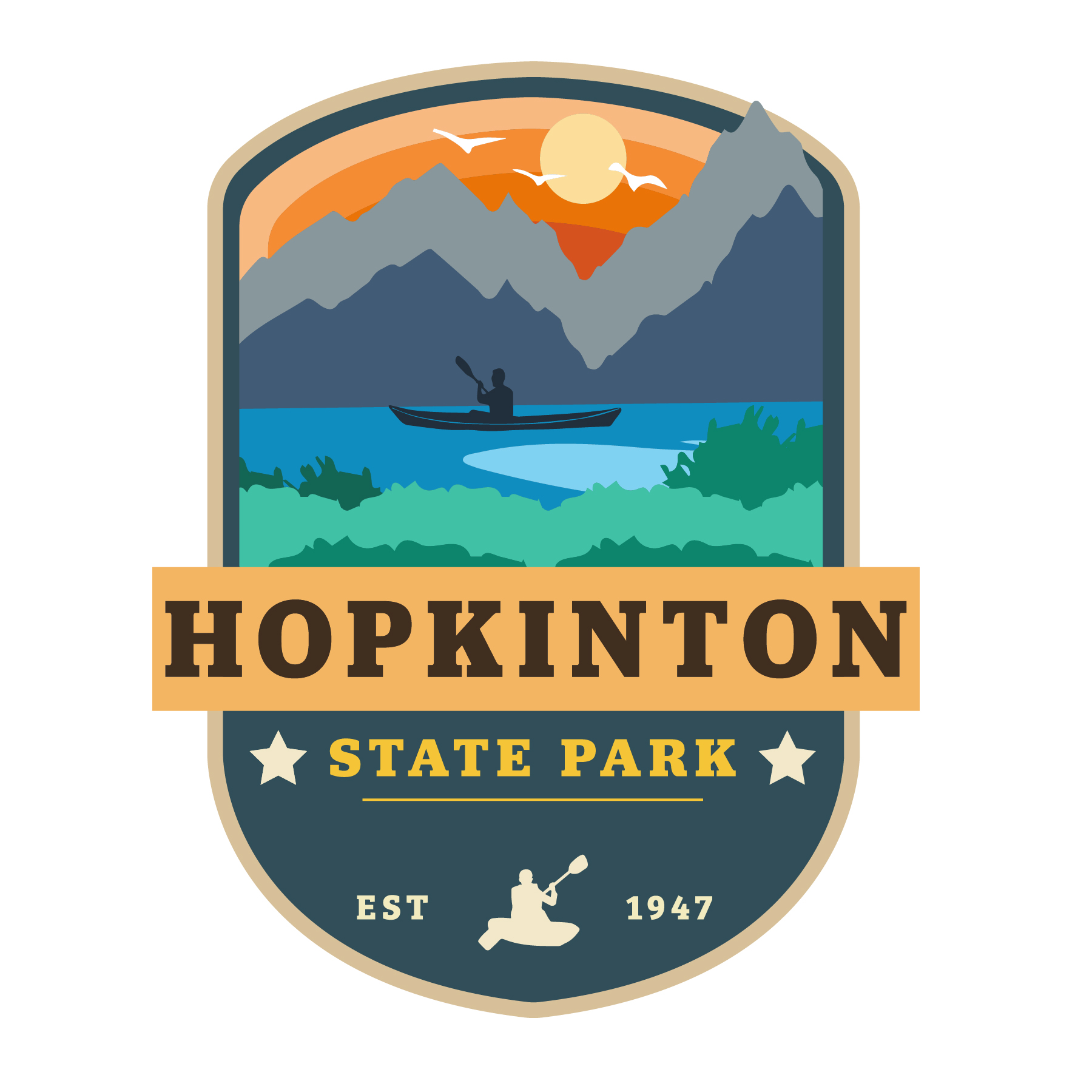 Hopkinton Badge Design logo design by logo designer Dandelion Studio for your inspiration and for the worlds largest logo competition