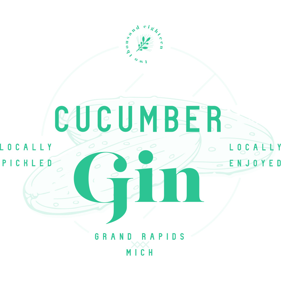 Cucumber Gin logo design by logo designer Derek Mohr for your inspiration and for the worlds largest logo competition