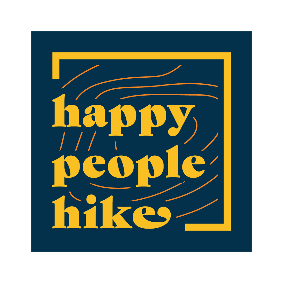Happy People Hike Badge logo design by logo designer Derek Mohr for your inspiration and for the worlds largest logo competition