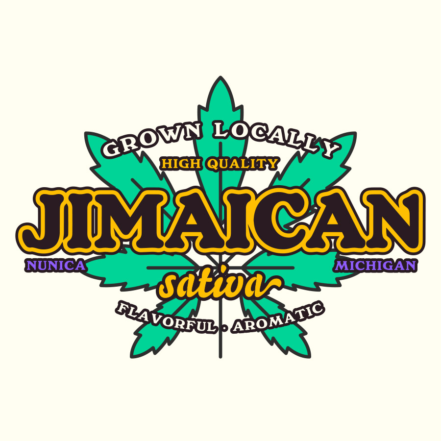 Jimaican Cannabis Logo logo design by logo designer Derek Mohr for your inspiration and for the worlds largest logo competition