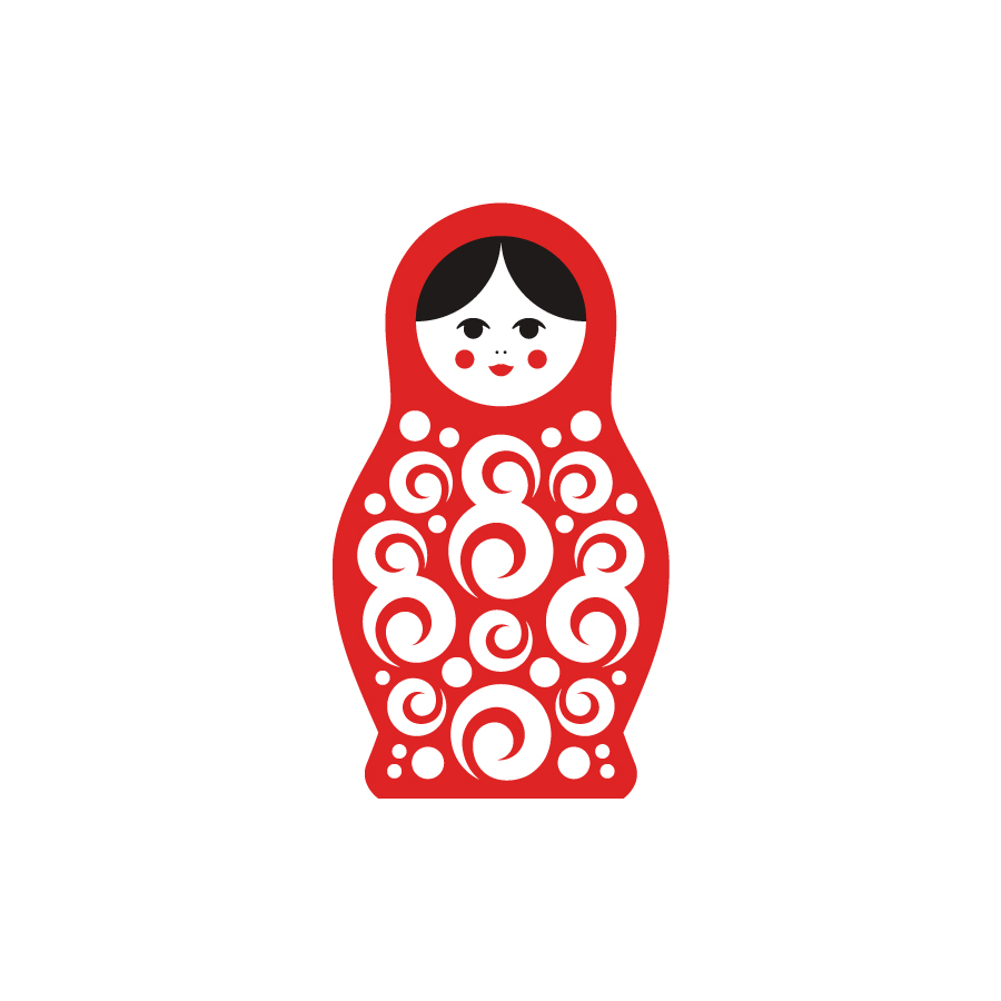Matryoshka logo design by logo designer Arbuz for your inspiration and for the worlds largest logo competition