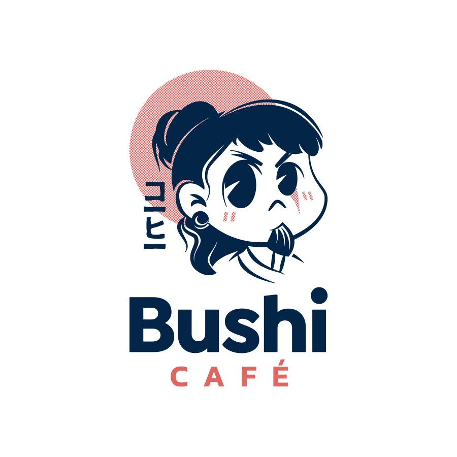 BUSHI CAFE logo design by logo designer pacheco.design for your inspiration and for the worlds largest logo competition