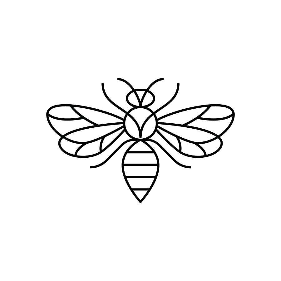 Bee logo design by logo designer Dimitrije Mikovic for your inspiration and for the worlds largest logo competition