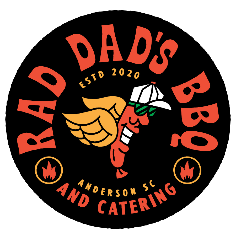 Rad Dad's BBQ logo design by logo designer Brett Wilbanks Design Co for your inspiration and for the worlds largest logo competition