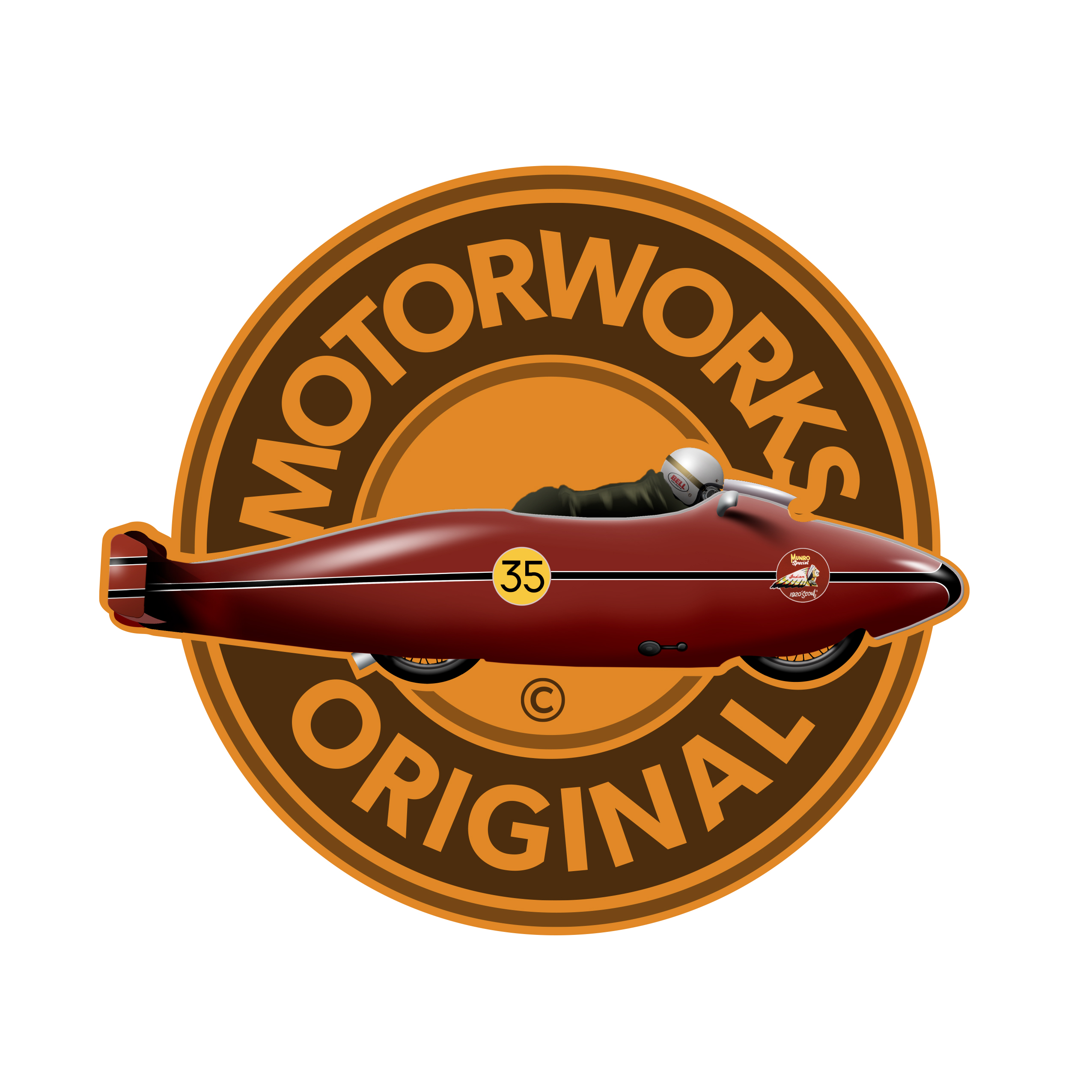 Motorworks Original logo design by logo designer Yellow Pencil Brand Sharpening for your inspiration and for the worlds largest logo competition