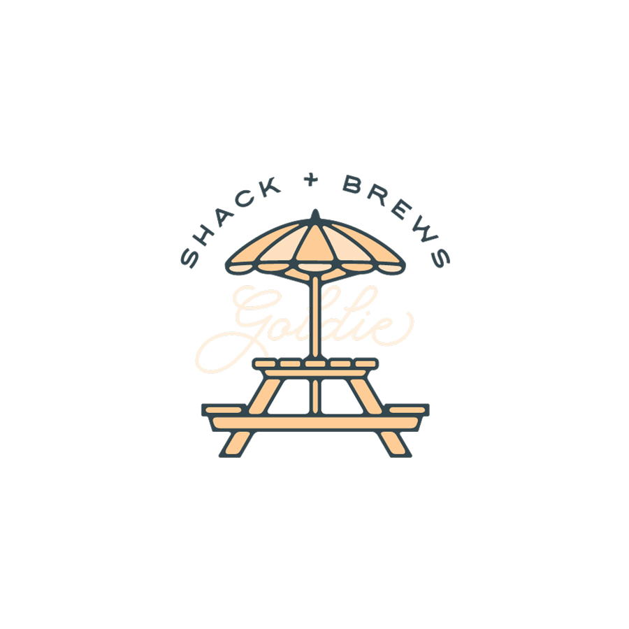 Goldie Bay Shack + Brews logo design by logo designer Sgroi Design for your inspiration and for the worlds largest logo competition