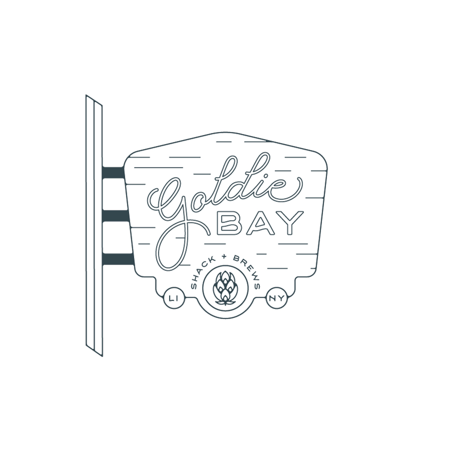 Goldie Bay Shack + Brews logo design by logo designer Sgroi Design for your inspiration and for the worlds largest logo competition