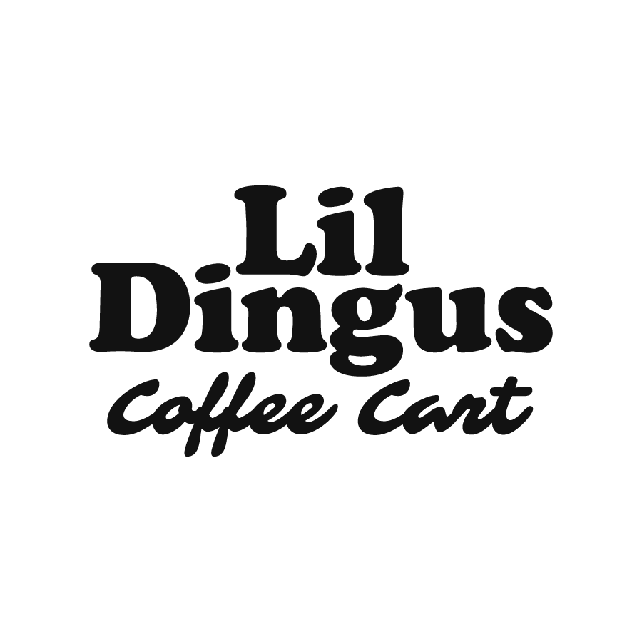 Lil Dingus Coffee Cart Lockup logo design by logo designer Dingbat Co. for your inspiration and for the worlds largest logo competition