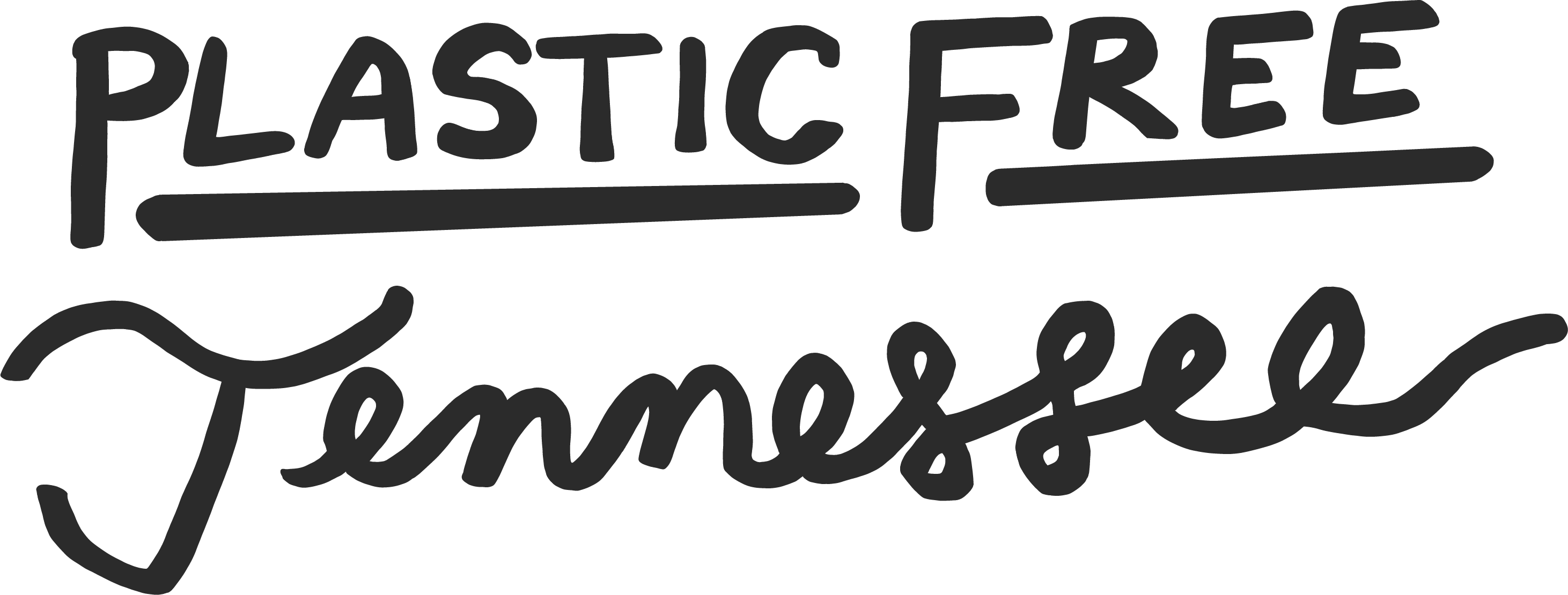 Plastic Free Tennessee Lettering logo design by logo designer Made By Lisa Marie for your inspiration and for the worlds largest logo competition