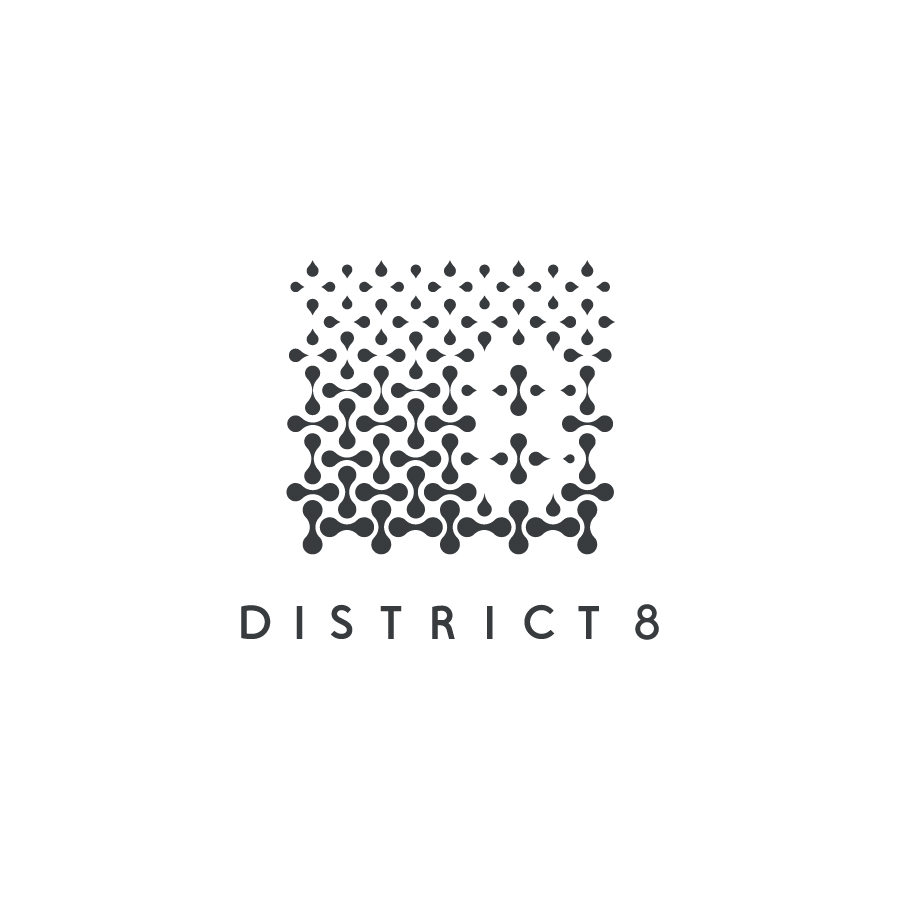 District 8 logo design by logo designer Thinking*Room for your inspiration and for the worlds largest logo competition