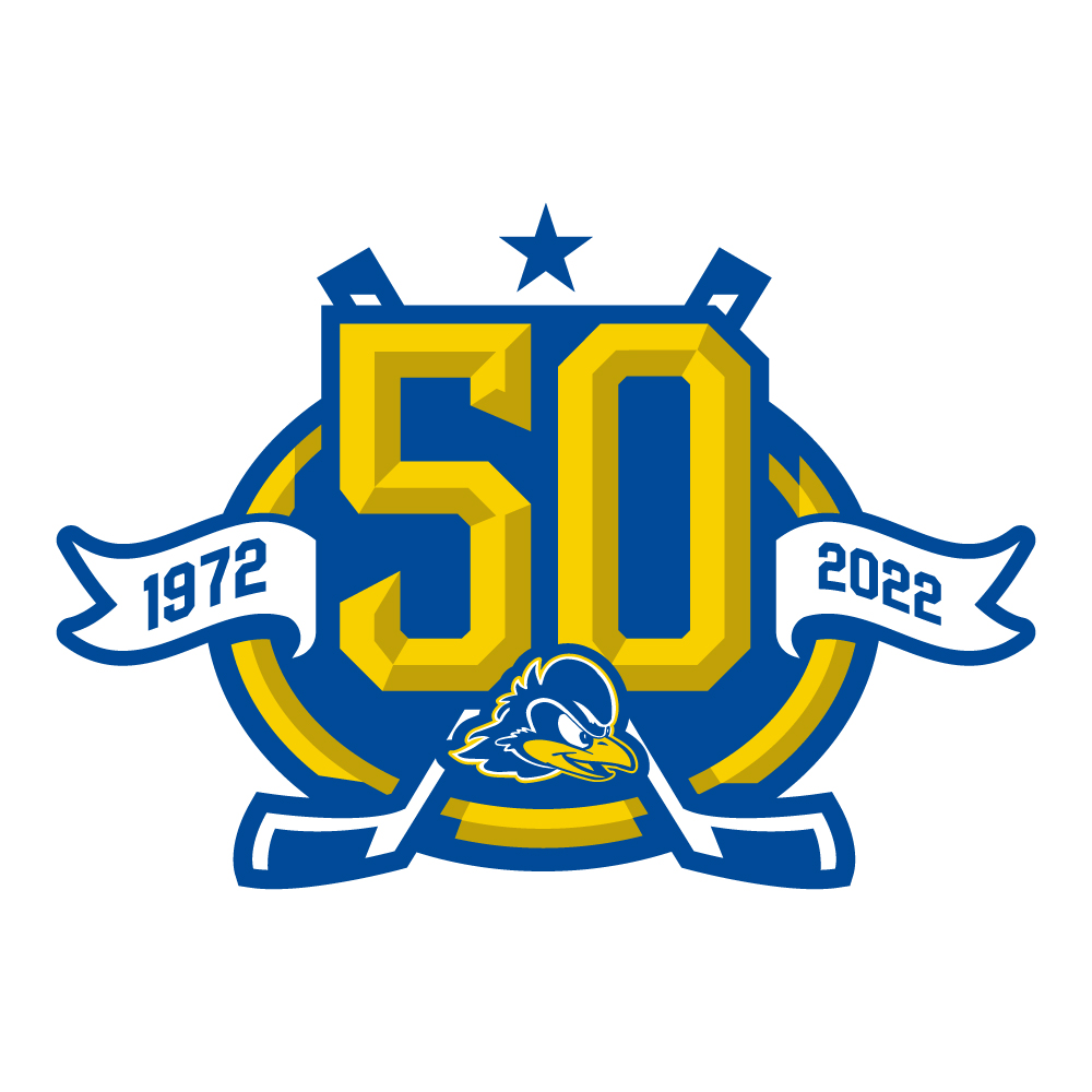 UD Hockey 50th Anniversary Logo logo design by logo designer The Barn Creative for your inspiration and for the worlds largest logo competition
