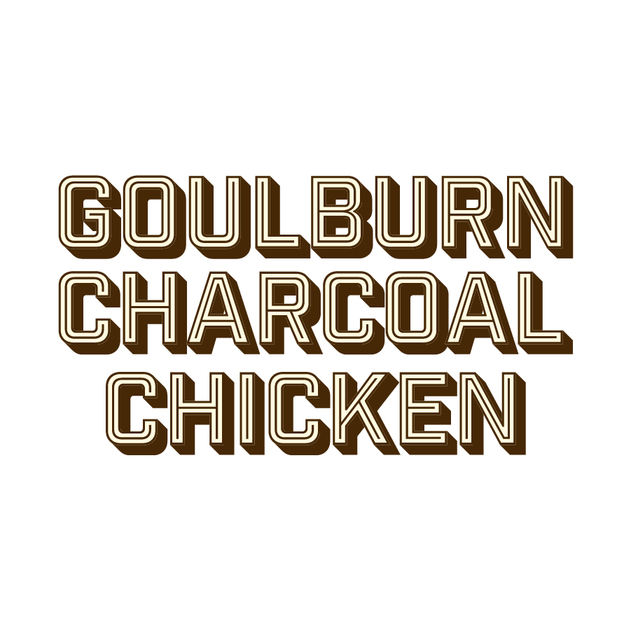 Goulburn Charcoal Chicken logo design by logo designer Tom Bates Design for your inspiration and for the worlds largest logo competition
