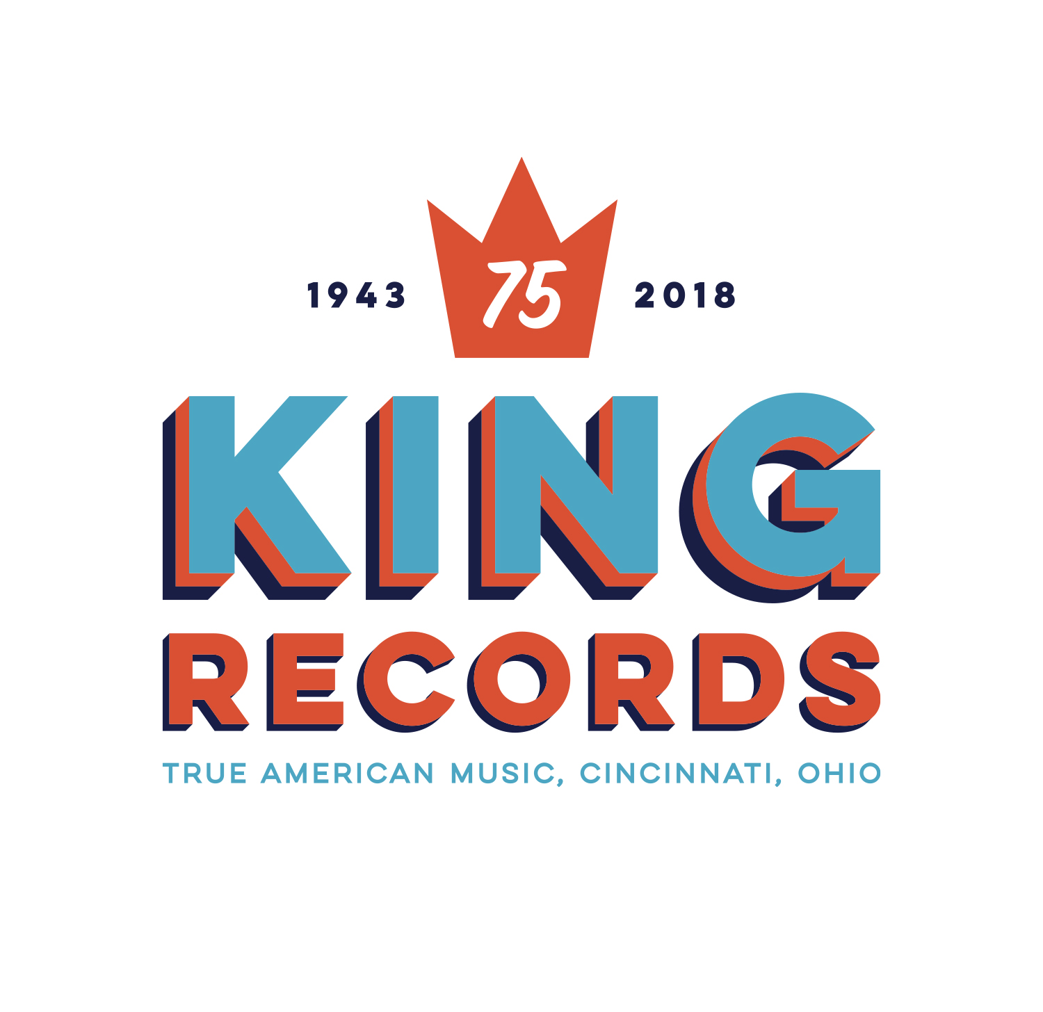 King Records 75th Anniversary logo design by logo designer SnellBeast for your inspiration and for the worlds largest logo competition