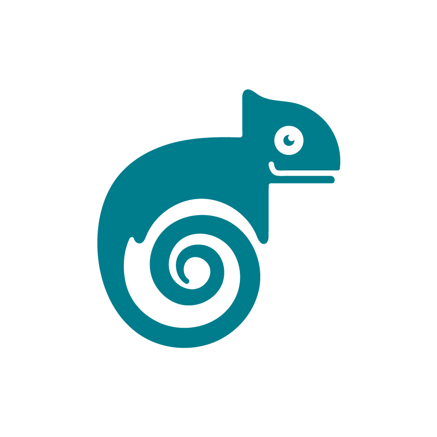 Chameleon Icon logo design by logo designer Tricia Parsons for your inspiration and for the worlds largest logo competition