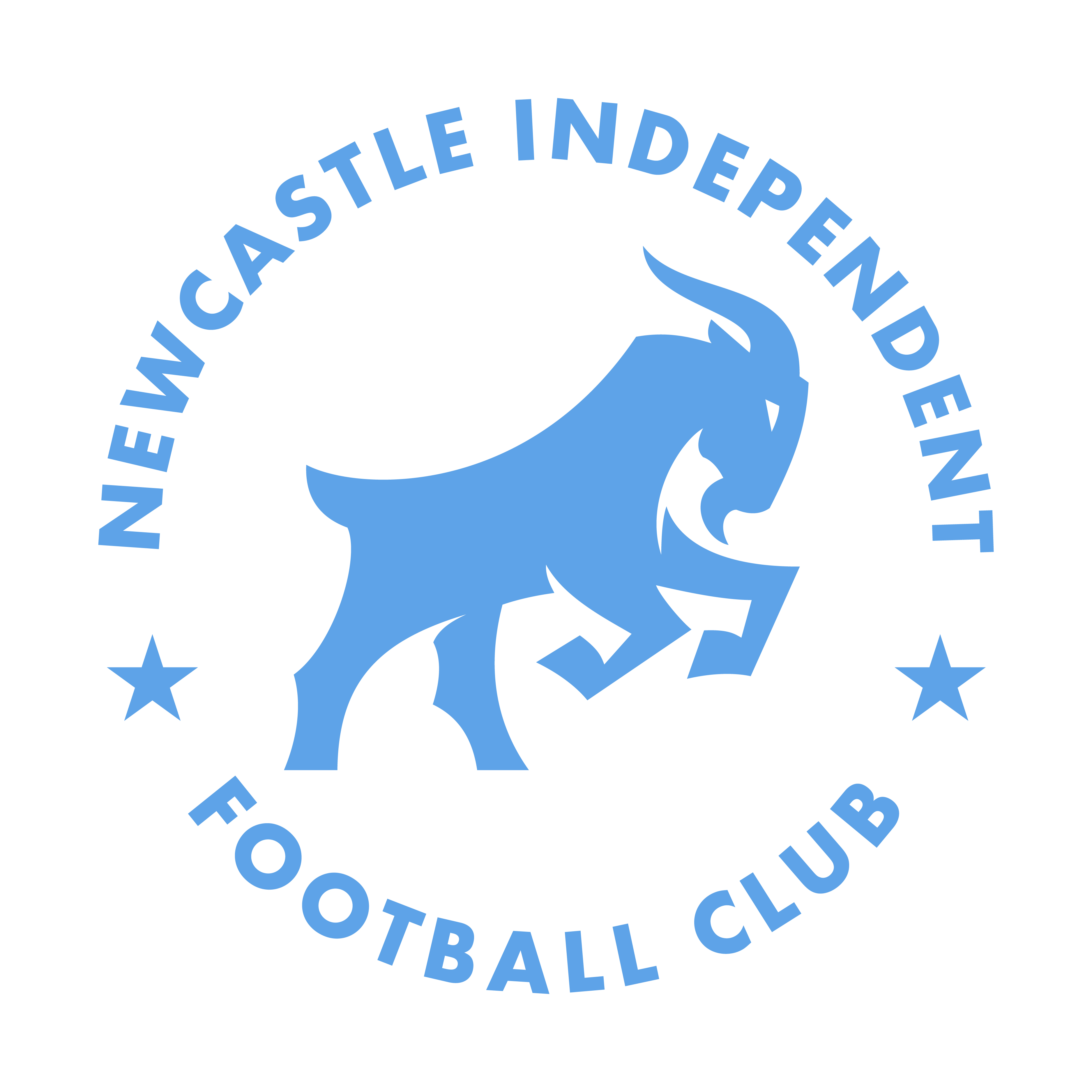 Newcastle Independent FC logo design by logo designer Owen Williams Design for your inspiration and for the worlds largest logo competition
