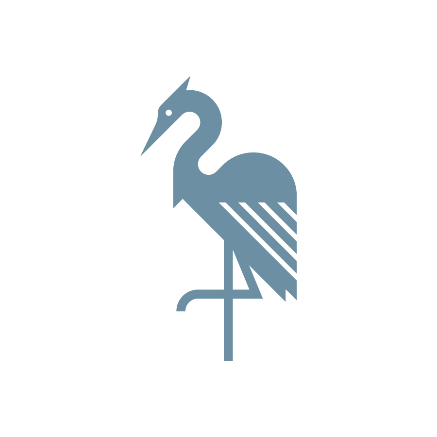 Heron logo design by logo designer Owen Williams Design for your inspiration and for the worlds largest logo competition