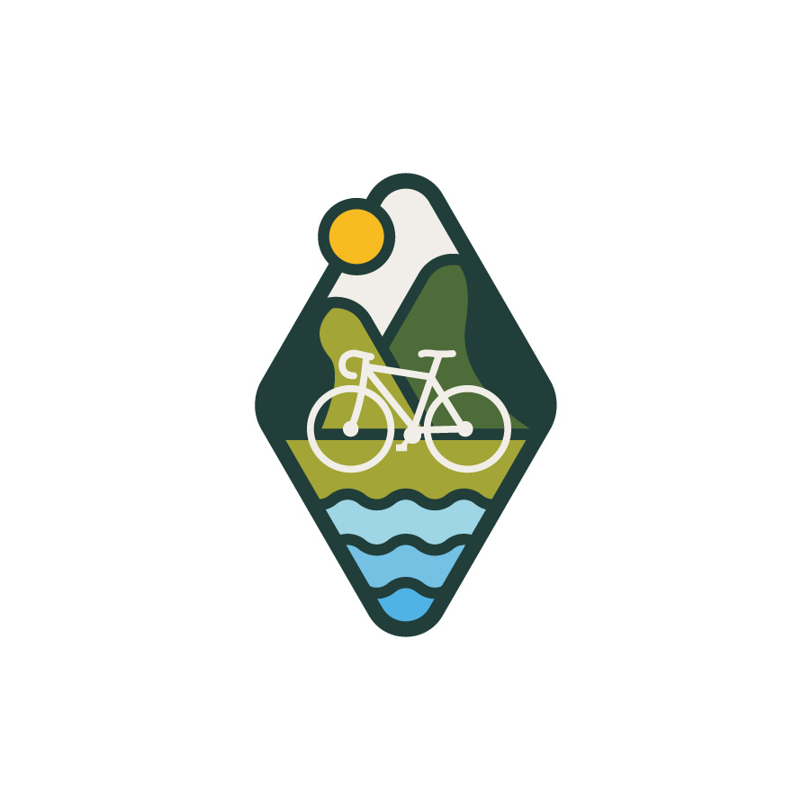 French Broad Bikes Secondary Mark logo design by logo designer Taylor Sutherland Design Co for your inspiration and for the worlds largest logo competition
