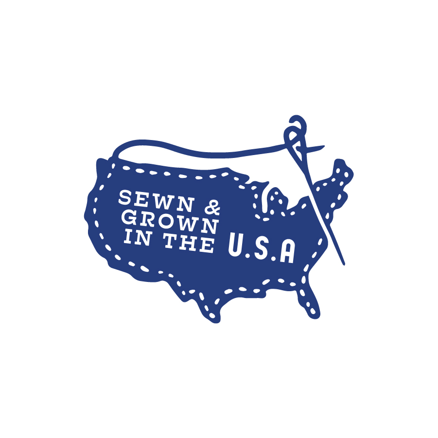 Sewn & Grown in the USA logo design by logo designer Bright Coal for your inspiration and for the worlds largest logo competition