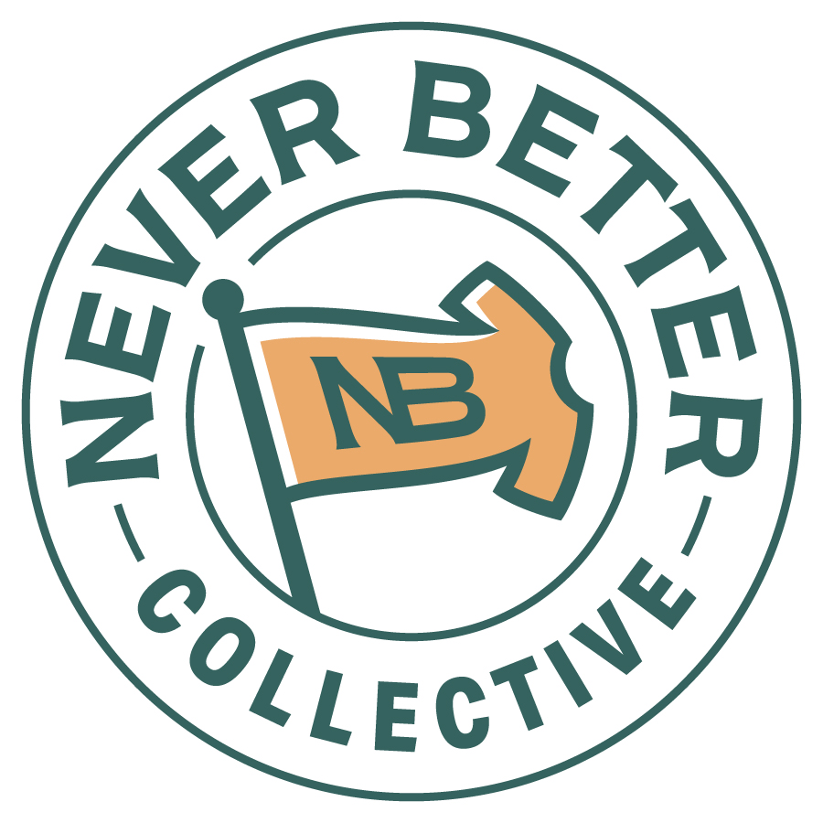Never Better Collective Badge logo design by logo designer Wes Franklin Studio for your inspiration and for the worlds largest logo competition