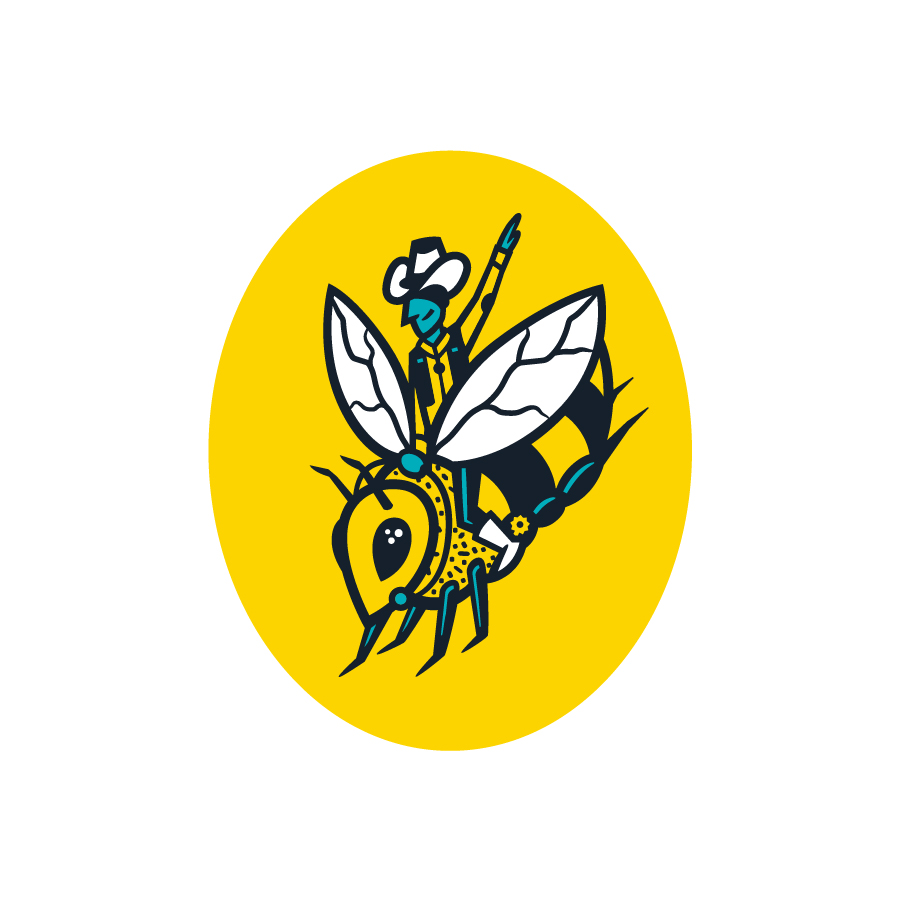HoneyBee Rodeo Mascot logo design by logo designer Reflect Design Co. for your inspiration and for the worlds largest logo competition