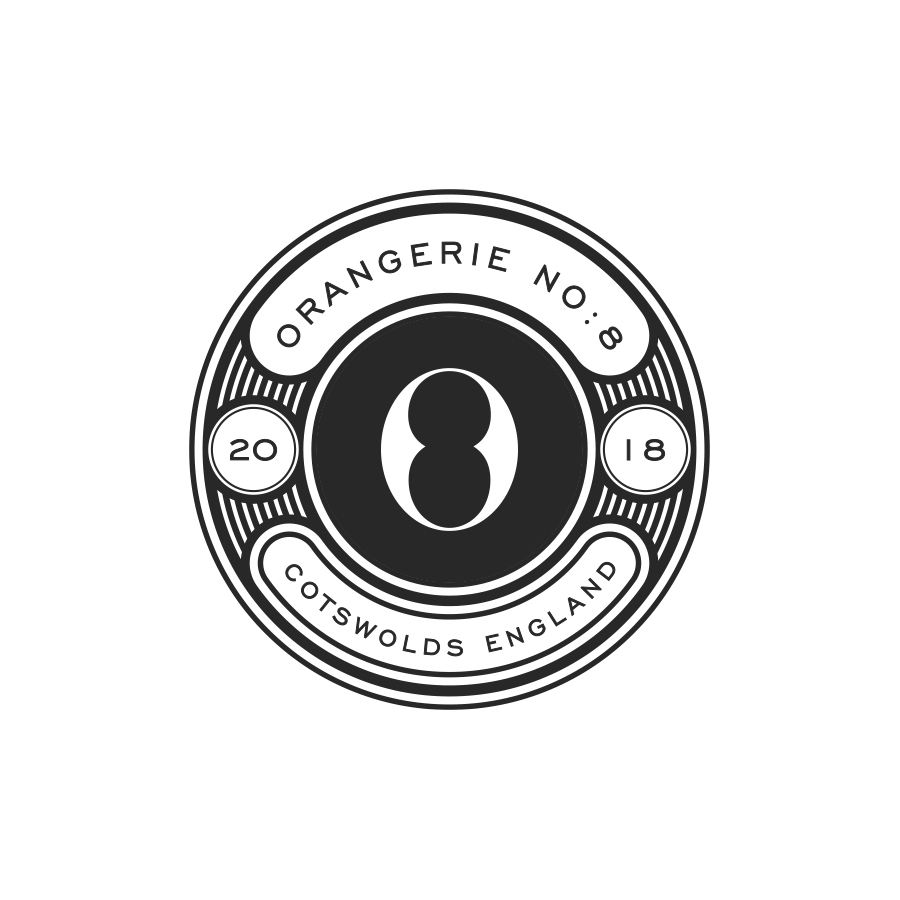 Orangerie No8 logo design by logo designer Ceren Burcu Turkan for your inspiration and for the worlds largest logo competition