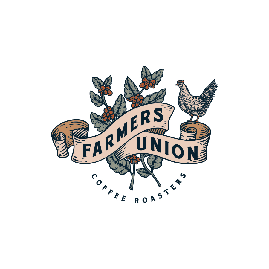 Farmers Union Coffee Roasters logo design by logo designer Ceren Burcu Turkan for your inspiration and for the worlds largest logo competition