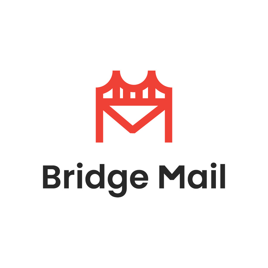 Bridge Mail Vertical Logo logo design by logo designer Don John Designs LLC for your inspiration and for the worlds largest logo competition