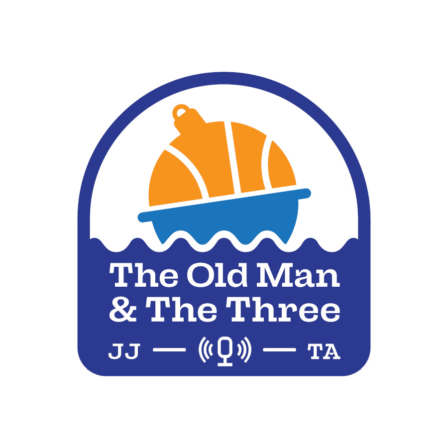 The Old Man & The Three Podcast Badge logo design by logo designer Don John Designs LLC for your inspiration and for the worlds largest logo competition